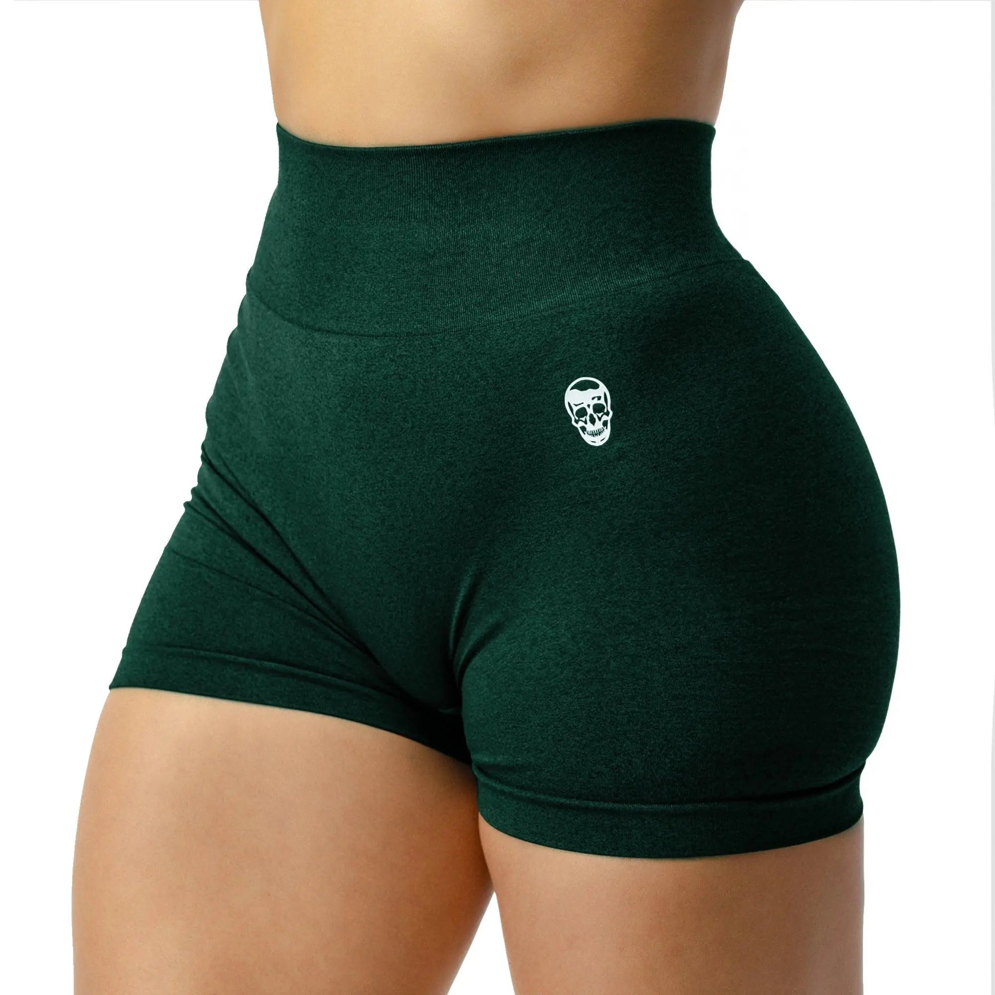 Gymreapers Infinity Seamless Gym Scrunch Shorts for Women 1 Pair Moisture Wicking Breathable Fabric Diamond Gusset Crotch Scrunch Back Two Tier Waistband High Waist Compression Fit Squat Proof Athletic Workout Shorts for Gym Training Fitness