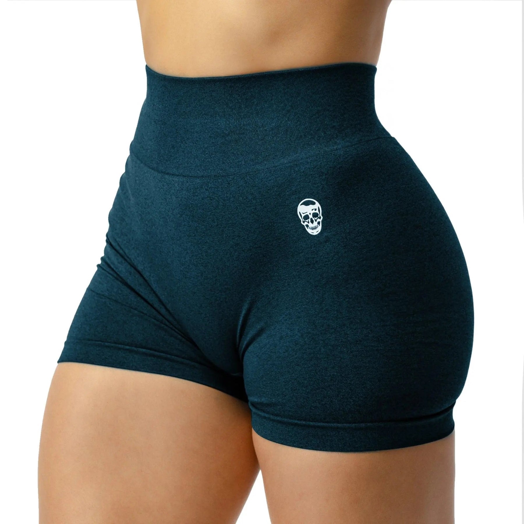 Gymreapers Infinity Seamless Gym Scrunch Shorts for Women 1 Pair Moisture Wicking Breathable Fabric Diamond Gusset Crotch Scrunch Back Two Tier Waistband High Waist Compression Fit Squat Proof Athletic Workout Shorts for Gym Training Fitness