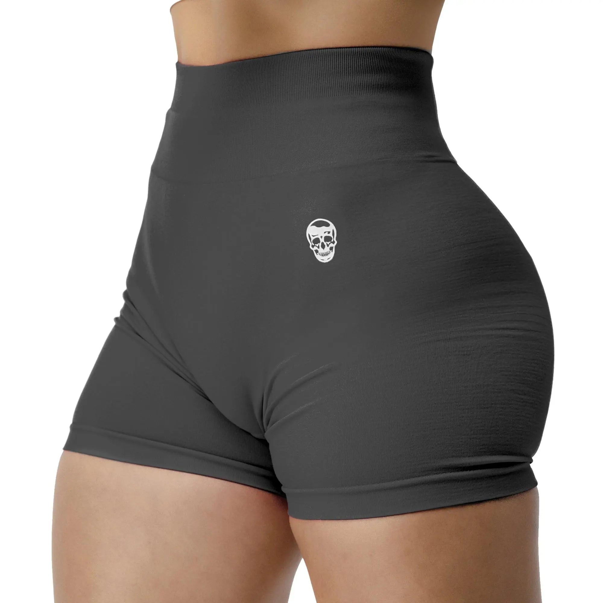 Gymreapers Infinity Seamless Gym Scrunch Shorts for Women 1 Pair Moisture Wicking Breathable Fabric Diamond Gusset Crotch Scrunch Back Two Tier Waistband High Waist Compression Fit Squat Proof Athletic Workout Shorts for Gym Training Fitness