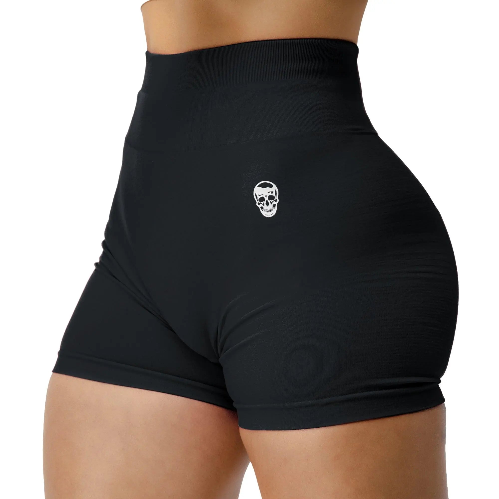 Gymreapers Infinity Seamless Gym Scrunch Shorts for Women 1 Pair Moisture Wicking Breathable Fabric Diamond Gusset Crotch Scrunch Back Two Tier Waistband High Waist Compression Fit Squat Proof Athletic Workout Shorts for Gym Training Fitness