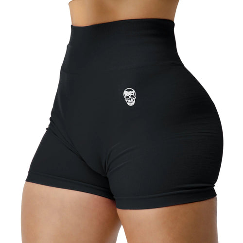 Gymreapers Infinity Seamless Gym Scrunch Shorts for Women 1 Pair Moisture Wicking Breathable Fabric Diamond Gusset Crotch Scrunch Back Two Tier Waistband High Waist Compression Fit Squat Proof Athletic Workout Shorts for Gym Training Fitness